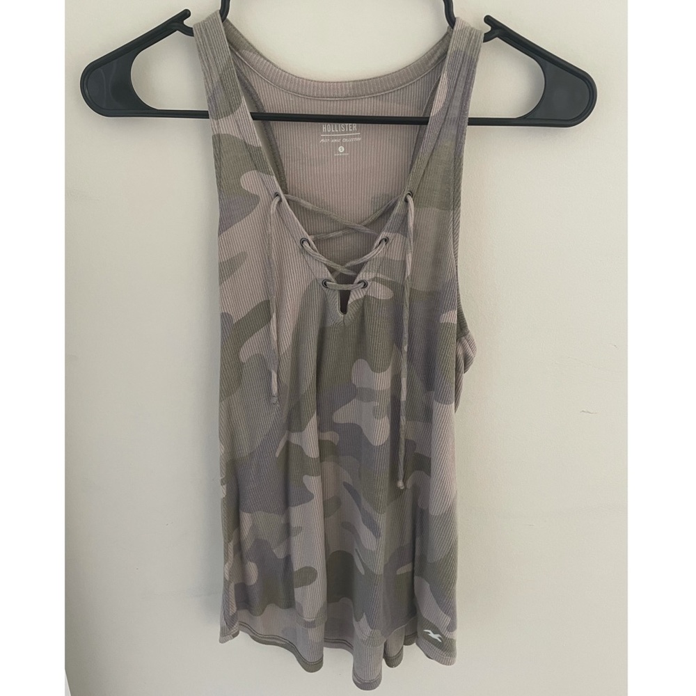 Hollister camo tank top